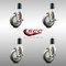 Service Caster 4 Inch 316SS Thermoplastic Rubber Swivel 1-5/8 Inch Stem Caster Set Brake SCC SCC-SS316EX20S414-TPRB-TLB-158-4 - alternate 3